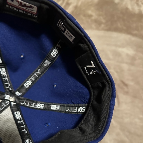 Texas Rangers Hat blue pink hat fitted 7 1/8 - Picture 3 of 7